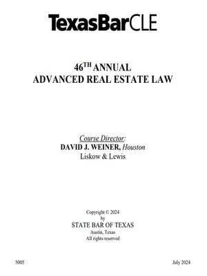 cover image of Advanced Real Estate 2024
